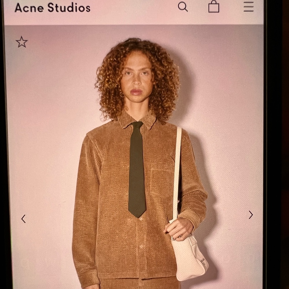 Acne studio corduroy shirt camel brown
